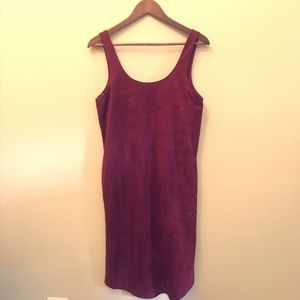 Wine Suede Dress by BLAQUE LABEL